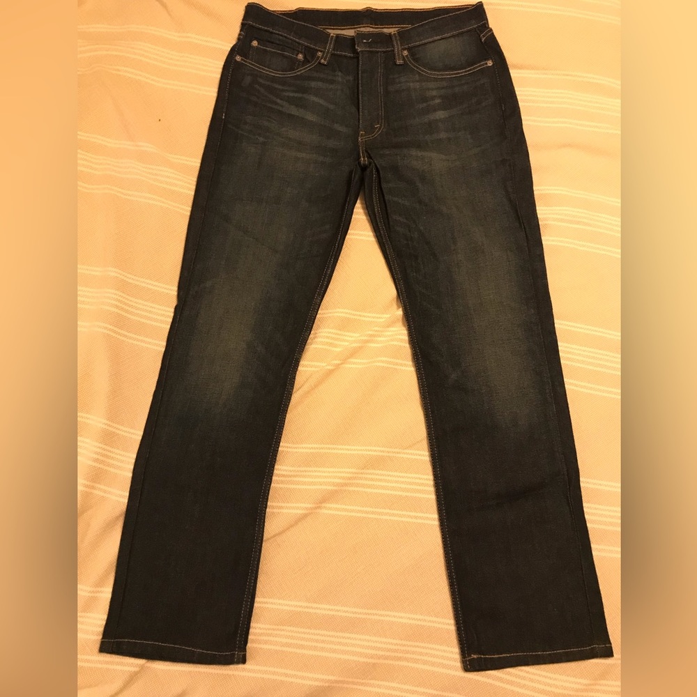 Levis 514 Mens Straight Regular Fit Jeans Size 34x32 Blue Denim